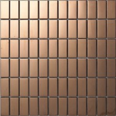 Bom preço Teste padrão misturado de aço inoxidável das telhas de mosaico do quadrado do ouro do campo para a decoração da sala de visitas on-line