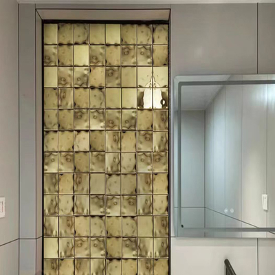 Do fluxo de prata preto da ondinha da água do quadrado de Brown azul do verde de Ámérica do Sul telha de mosaico de aço inoxidável para a decoração da parede