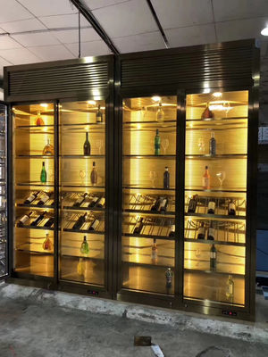 Bom preço Os armários de aço inoxidável do vinho 316L do SUS ASTM 304 revestem linha fina antiga a temperatura fria escovada da sala on-line