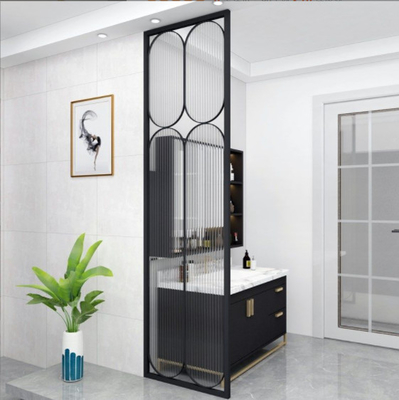 Divisor de divisão de quarto personalizado Decoração interior Ouro Preto Cor Holo fundo de parede tela de metal