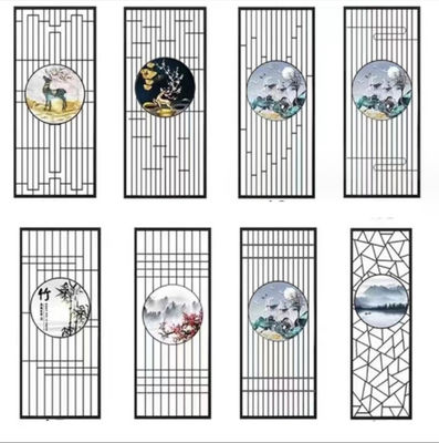 Bom preço Painel de divisor de parede personalizado divisórios sala de estar paisagem pintura tela de metal on-line