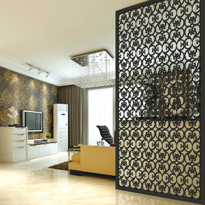 Fábrica de cores personalizadas Preto Ouro Espelho escovado Moderno 316L divisores de quarto de aço inoxidável para resort