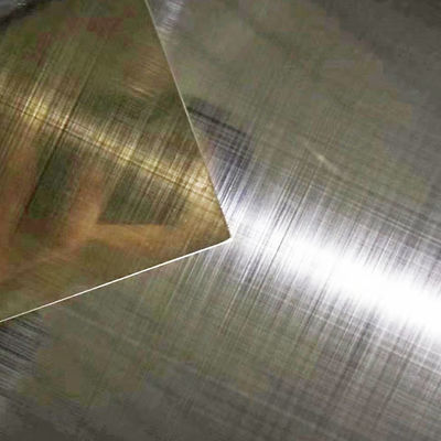 Bom preço Folha de aço inoxidável de cor de linha de cabelo cruzada para gabinete de exibição Largura 1500 mm on-line