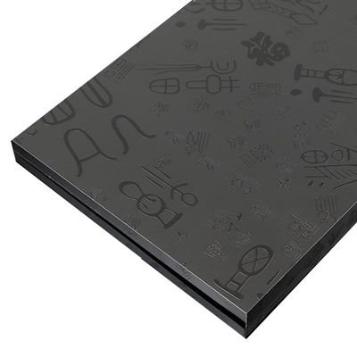 Bom preço 304 Cor escura escura letra gravura de contas de borracha rosa ouro chapa de aço inoxidável para painel do armário on-line