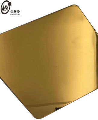 Bom preço 304 espelho de ouro escuro PVD folhas de aço inoxidável colorido para gabinete de exibição de luxo on-line
