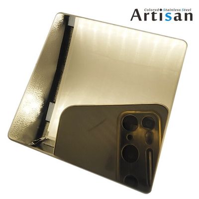 Bom preço Champaign Gold 201j1j2 Chapas de aço inoxidável de cor Espelho Chapas inoxidáveis acabadas PVD revestidas para elevador on-line