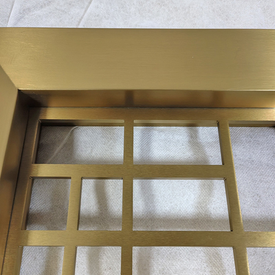 Campanha Gold Laser Grid Decorativo Modern Privacy Metal Screen Partition & divisor de quarto