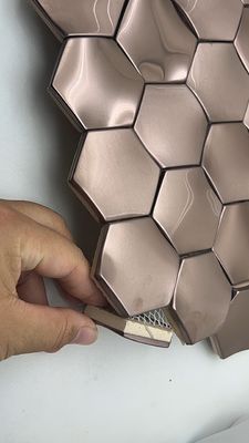 Bom preço Mosaico azulejos paredes de borda painéis de aço inoxidável cor dourado rosa on-line