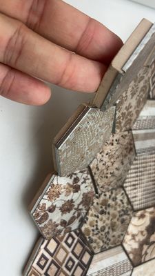 Bom preço Mosaicos de aço inoxidável de ouro Chapa mosaico de metal para parede interior on-line