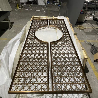 Bom preço 304 201 Metal Hairline Superficie Ouro Ecrã de aço inoxidável Sala de estar divisória on-line