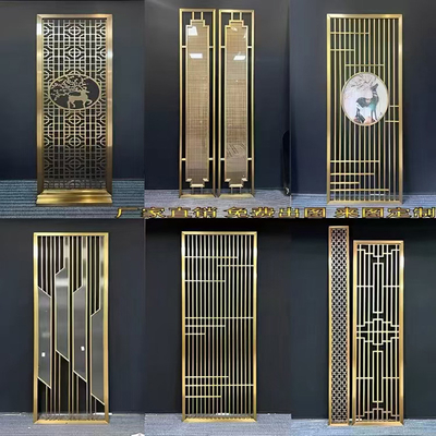 Design de estilo moderno Fábrica Foshan Ouro Rosa Ouro Ecrã de vedação de aço inoxidável Villa Home Hotel