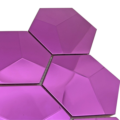 Quadrante de aço inoxidável Trim escovado mosaico hexagonal de aço inoxidável