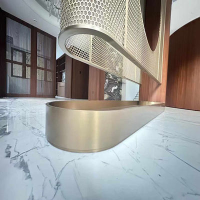 Bom preço Antic Color 304 Rosa Ouro Satin Lâmina de cabelo escovada Laser Aço inoxidável Esquema de divisão de metal escultura on-line