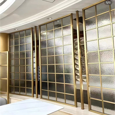Bom preço Foshan MXL Shiny Gold 304 Stainless Steel Screen&Dividers For Dining Room on-line