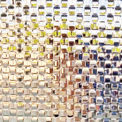Mosaicos de aço inoxidável de design gratuito personalizado para o projeto de mosaico de aço inoxidável da recepção dourada