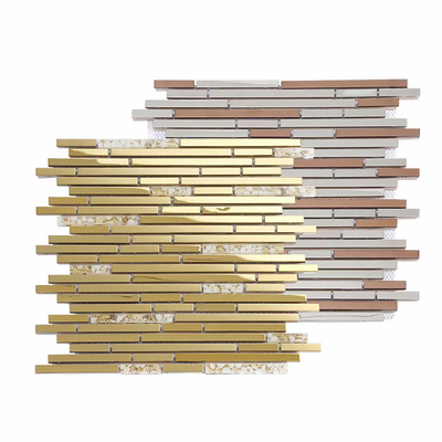 Mosaico de aço inoxidável de cores mistas para decoração de parede
