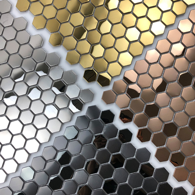Mosaicos de aço inoxidável projetos de decoração interior