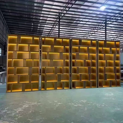 Bom preço Metal personalizado de aço inoxidável preto ouro sala de estar gabinete de exibição estante de livros on-line