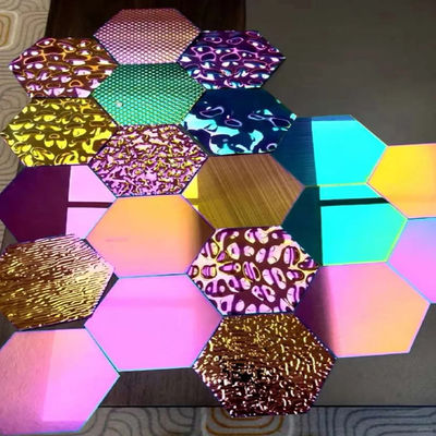 Bom preço Folha de aço inoxidável colorido para decoração de hotéis de cinco estrelas on-line