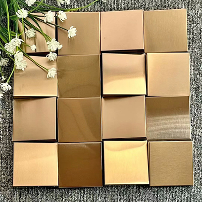 300*300mm Decoração de interiores impermeável e não fácil de ferrugem mosaico de metal azulejos cerâmicos