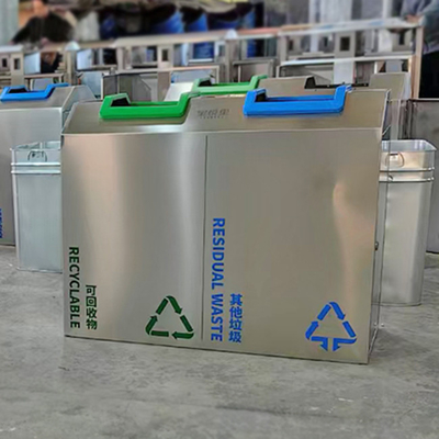 Cesto de lixo para fumantes em aço inoxidável Produtos de metal em aço inoxidável personalizados para estação de metrô