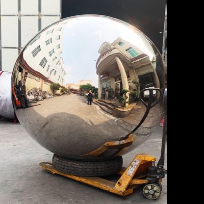 201 304 Mirror Polished  Hollow Stainless Steel Circular Decorative Ball With A Diameter Of 25cm