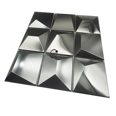 Bom preço Decoração de sala de estar, hotel, restaurante e bar com parede espelhada estereoscópica 3D, mosaico de metal on-line