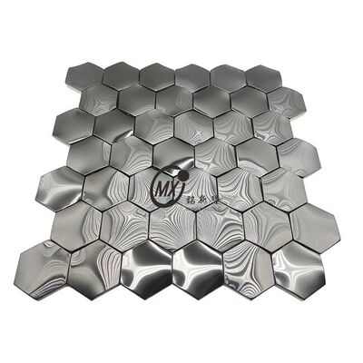 Bom preço Mosaico de aço inoxidável de espelho preto premium - espessura de 3 mm 300x300 mm Folhas para decoração de interiores on-line