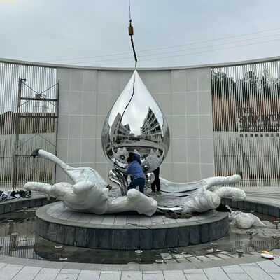 Arte 3D Design 316L China Islâmica de aço inoxidável Fábrica de escultura de lua para o exterior