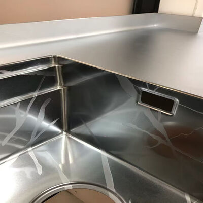 Bancada de cozinha em aço inoxidável personalizada JIS AISI ASTM com resistência a arranhões