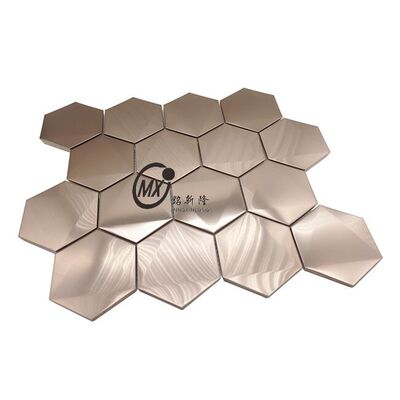 Bom preço Chapas de mosaico de aço inoxidável revestidas de PVD coloridas em ouro, ouro rosa, preto on-line