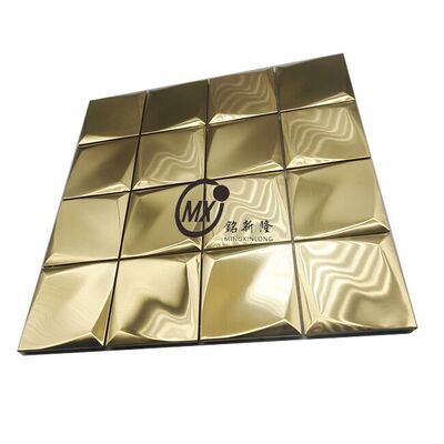 Bom preço Mosaico de Aço Inoxidável com Padrão de Código de Barras para Decoração de Lojas Modernas on-line