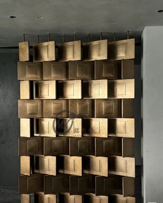 Bom preço PVD Revestimento Titânio Espelho 8k Polish Ecrã de aço inoxidável divisória de tela de parede de parede livre Padrão de divisória de parede tamanho personalizável on-line