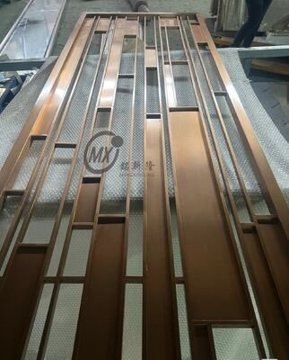 Bom preço PVD revestimento de titânio de aço inoxidável divisória de tela com espelho 8k polonês e opções de cores personalizáveis on-line