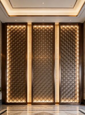 Bom preço Chinese Zen Style Stainless Steel Meditation Space Divider on-line