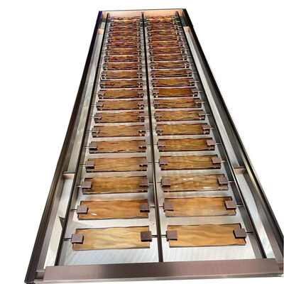 Bom preço Divisória de Tela de Aço Inoxidável Escovado Bronze Antigo de Luxo com Vidro Marrom para Decoração de Sala de Estar de Hotel Restaurante on-line