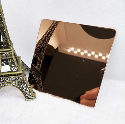 Bom preço Cobre vermelho lustrado espelho da folha de aço inoxidável 0,55 a de 3mm para a decoração da parede on-line